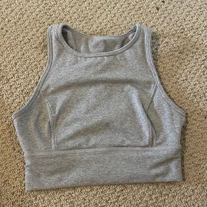 Gray workout top